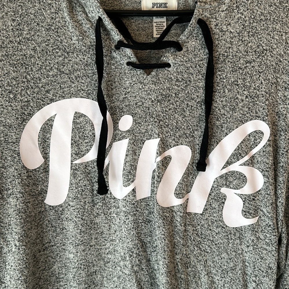 PINK Victoria’s Secret Gray Hoodie- L